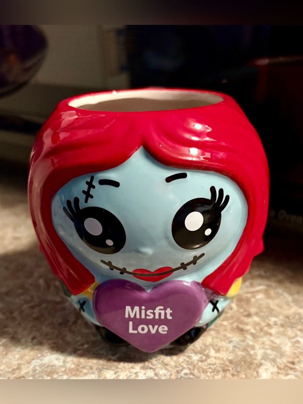 2024 Disney ZAK Nightmare Before Christmas SALLY MISFIT LOVE VALENTINE MUG NEW